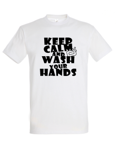 Corona Virus Fun Shirt Keep calm wash hands (Damen & Herren)