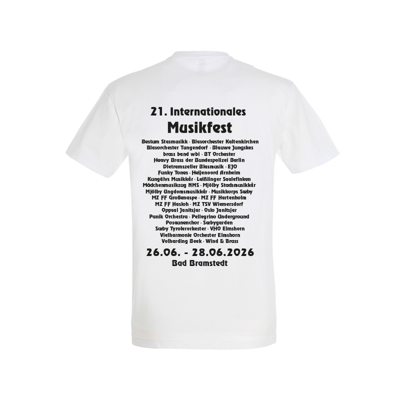 T-shirt Internationales Musikfest Bad Bramstedt 2026 – Bild 5